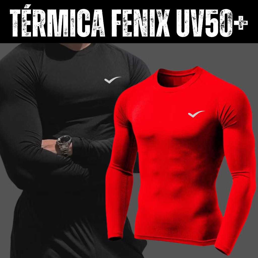 Blusa Termica masculina Proteção UV Fator 50+ Fenix