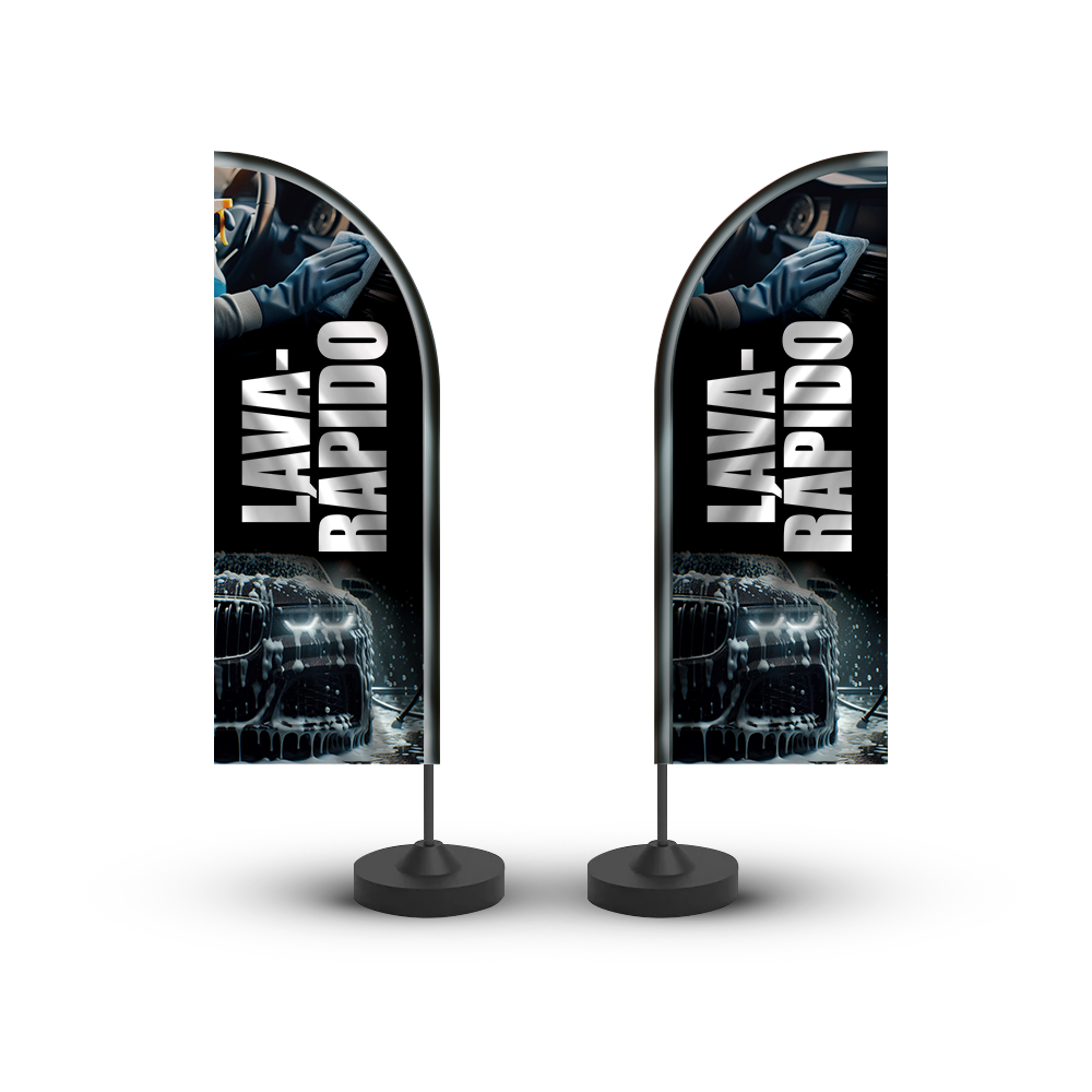 Wind Banner Lava Rapido Somente Tecido Dupla Face 2,0m Promoção Sublimado