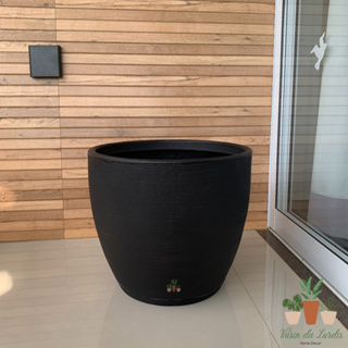 Vaso de Planta Grande Redondo Bojo Grafiato 42 cm de altura e 50 cm de Diâmetro Perfeito para Árvores Frutíferas em Oferta na Shopee
