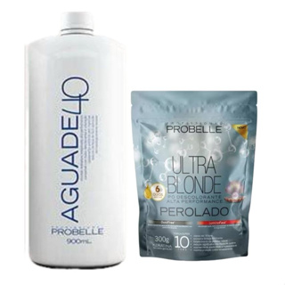 Pó descolorante 300g probelle ESCOLHA SEU  + ÁGUA OXIGENADA ox 40 volumes 900ml probelle kit em Oferta na Shopee