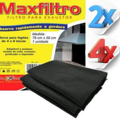 Filtros para Exaustor Depurador e Coifa Manta Tamanho Universal para Cozinha Moderna Adaptavél