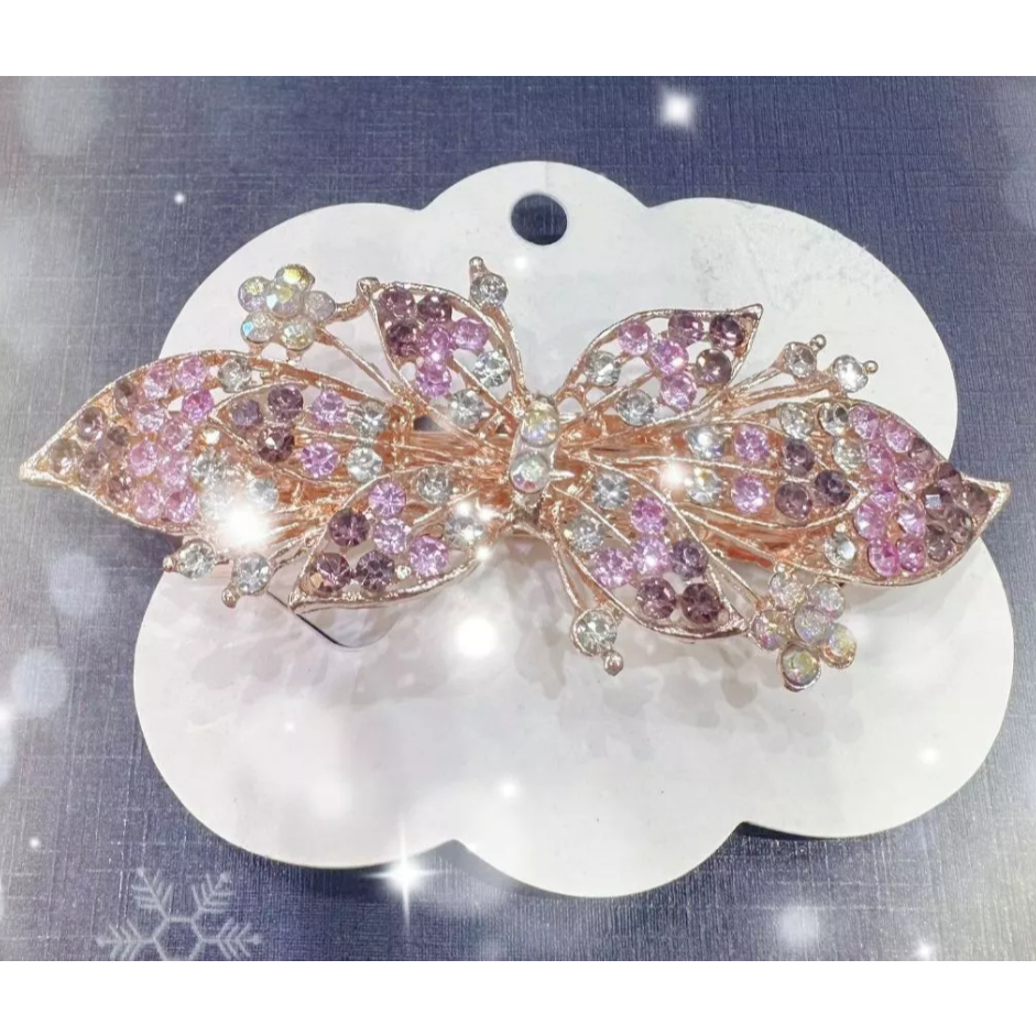 Presilha Para Cabelo / Acessório Feminino com Strass de Metal Dourado - Modelo Grande….estilo aleatório