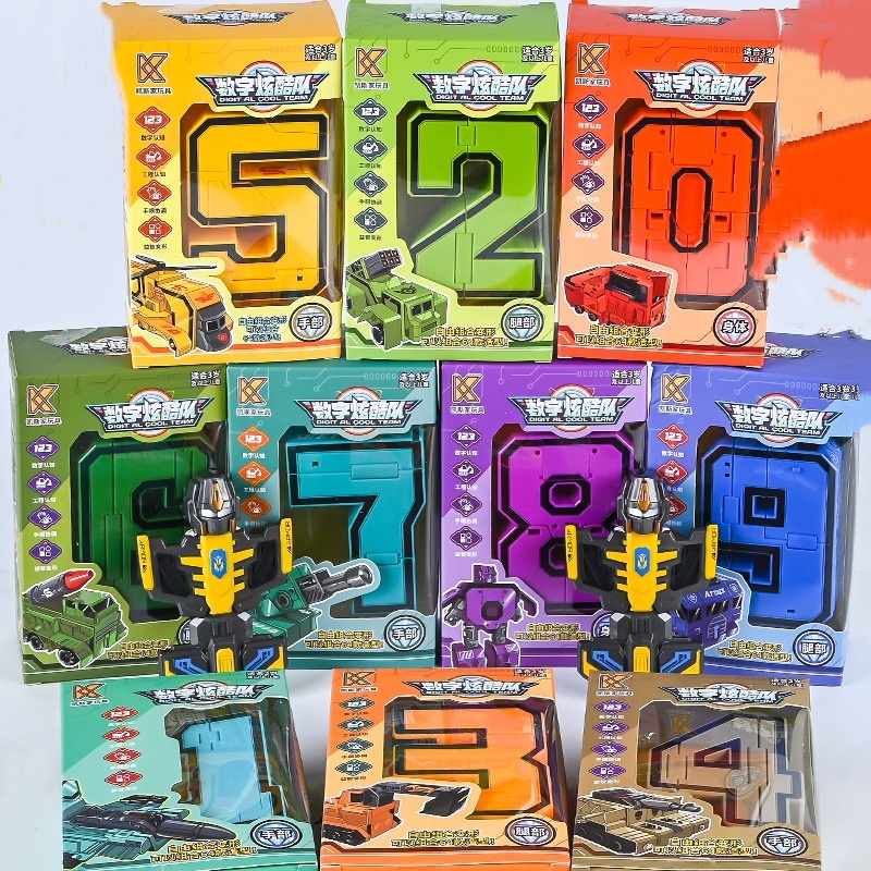 Brinquedos Infantis Robô Números 0-9 Transformers  Digital Robot em Oferta na Shopee