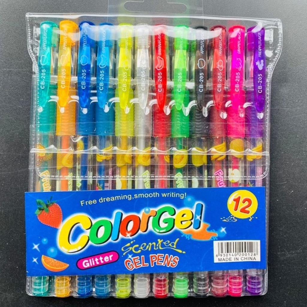 Kit 12 Caneta Gel Diversas Cores  Coloridas Para Desenhos Infantis pintura Com glite em Oferta na Shopee