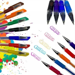Caneta Gel Diversas 6 12 24 Cores Coloridas Para Desenhos Infantis pintura Com glite