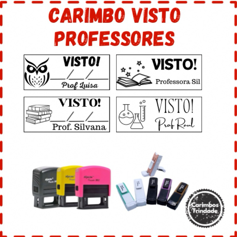 CARIMBO DE VISTO PARA PROFESSORES em Oferta na Shopee