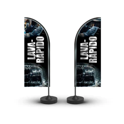 Wind Banner Lava Rapido Somente Tecido Dupla Face 2,0m Promoção Só Tecido