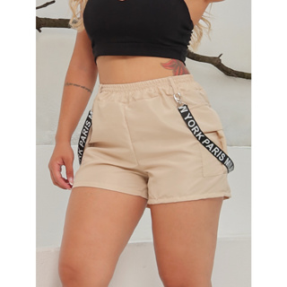 Shorts Shortinho cargo Com SUSPENSORIO PREMIUM Tactel com bolsos laterais e elástico no cós em Oferta na Shopee