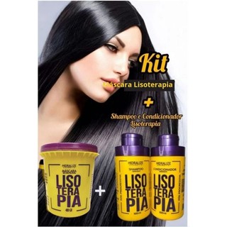 Kit Máscara Lisoterapia 400G+ Shampoo e Condicionador Lisoterapia