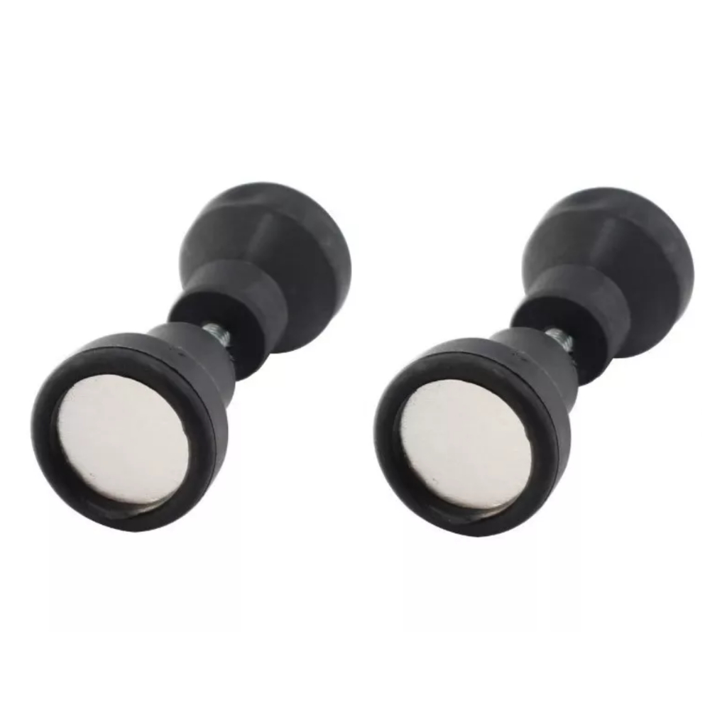 Kit 02 Puxador Duplo Box Acrílico Preto – Ideal para Portas, Abrigo de Pia e Banheiro