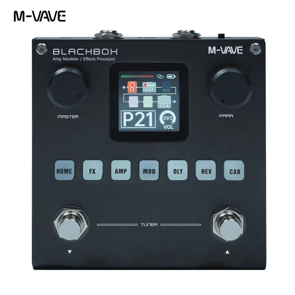 Multifunctional effect pedal for guitar/bass M-VAVE BLACKBOX（Built-in drums) 80 editable presets 6 effect modules em Oferta na Shopee