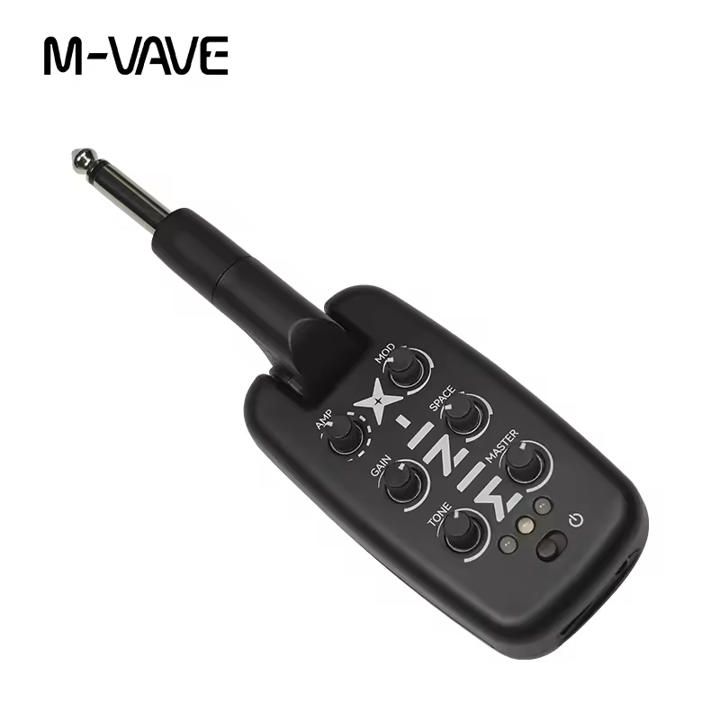 M-VAVE MINI-X Headphone Guitar Plug Amp Mini amplificador de fone de ouvido portátil recarregável com 9 tons