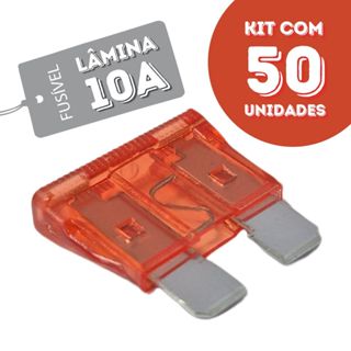 Fusível Lâmina 10A com 50 Unidades em Oferta na Shopee