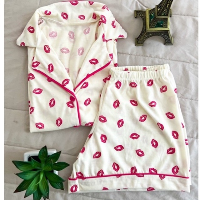 Pijama Short Doll Feminino Americano Oncinha Blogueirinha Botões Verão promoção gestante amamentação em Oferta na Shopee
