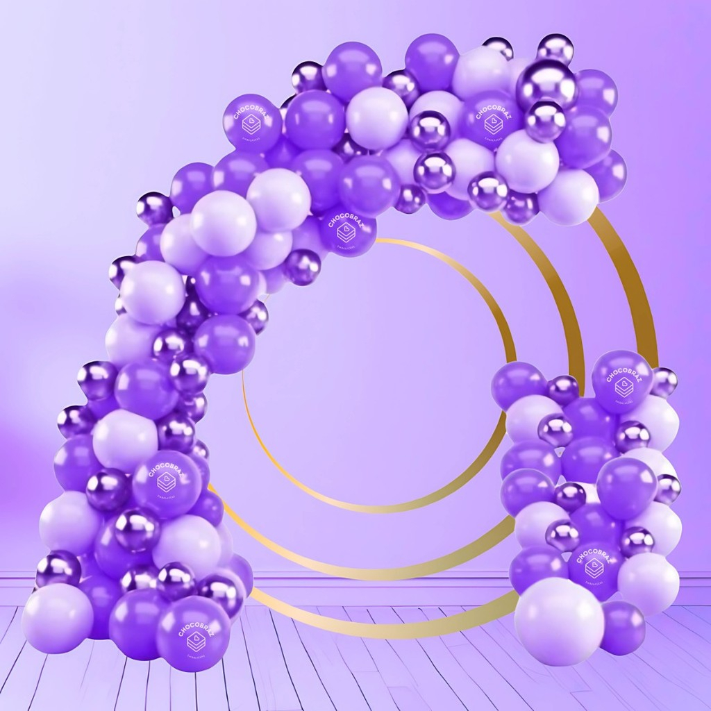 Kit 150 Balões Lilás 7”+ ROXO 7”+ Violeta Metalizado 5” - Balão Bexiga Liso/Cromado P/Festas KIT86 em Oferta na Shopee