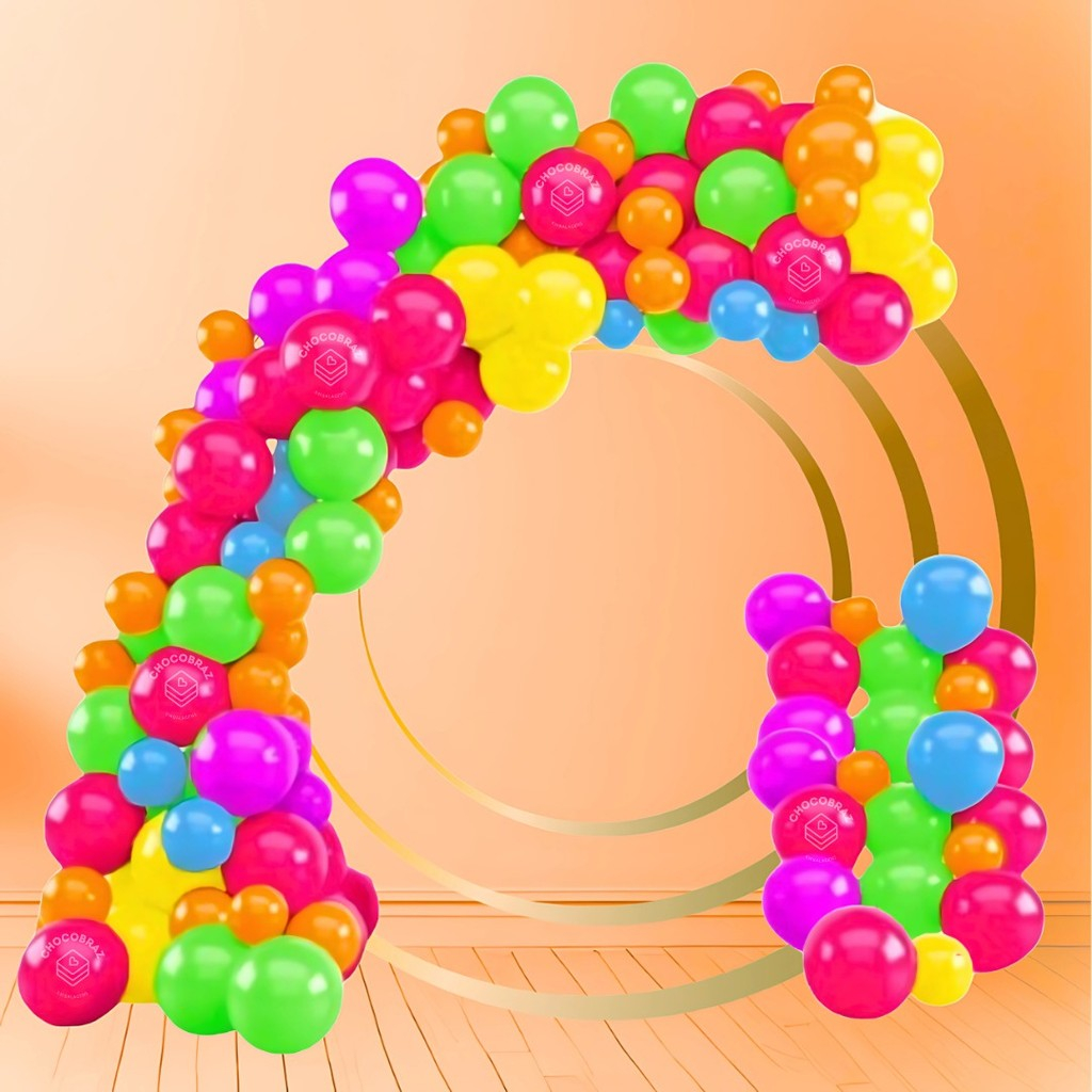 Kit 150 Balões NEON MISTO 9”+ MISTO 5”+  Balão Bexiga Liso/Cromado Para Festas e Aniversários KIT84 em Oferta na Shopee