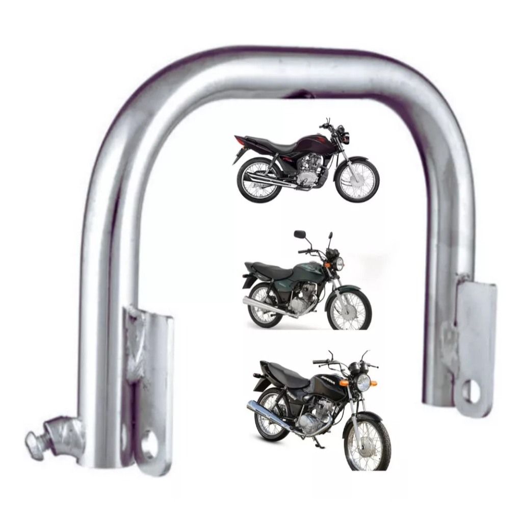 Barra Estabilizadora Cromada e Preto Moto CG 150 04/08