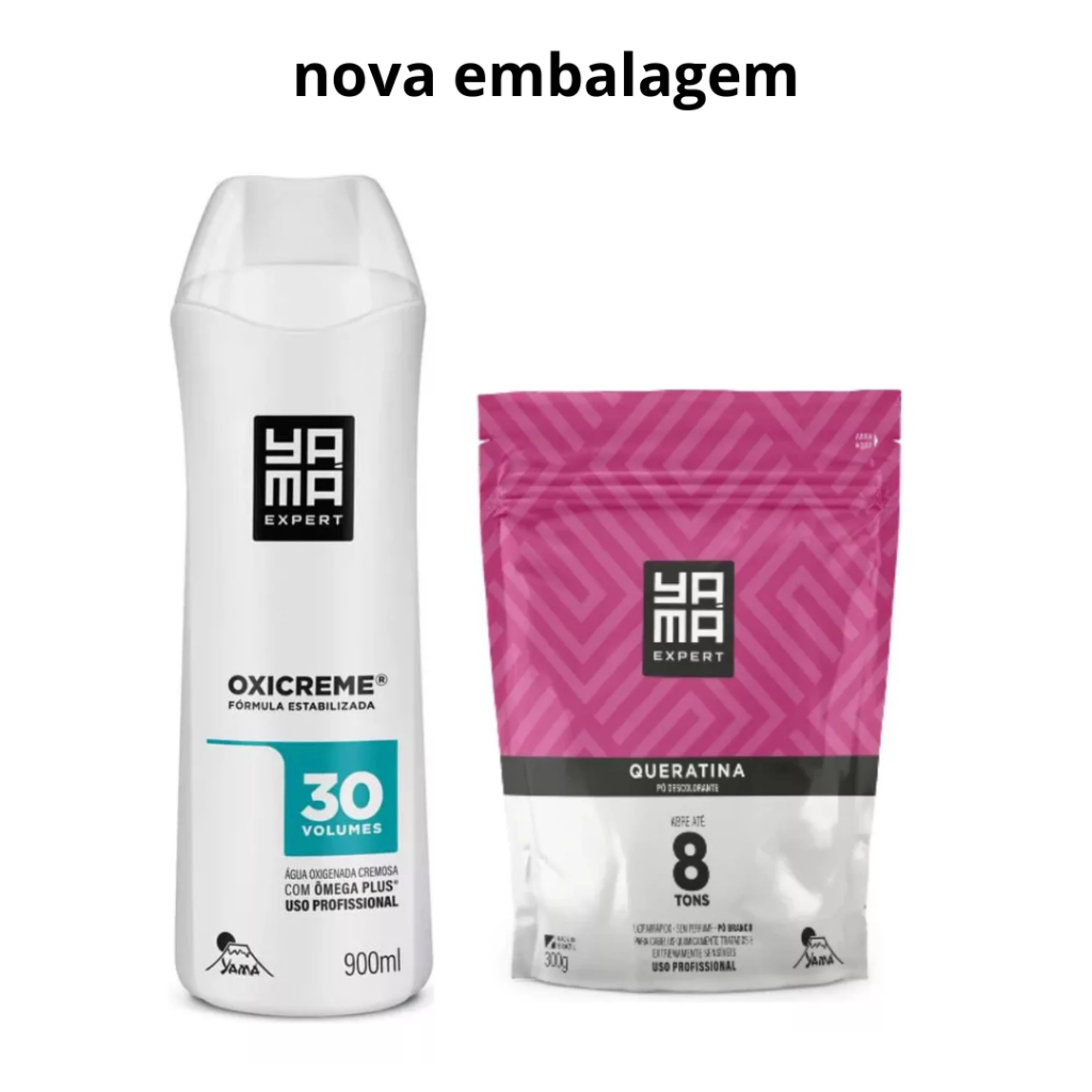 Pó Descolorante Yamá Queratina 300g + Oxigenada 30v 900ml