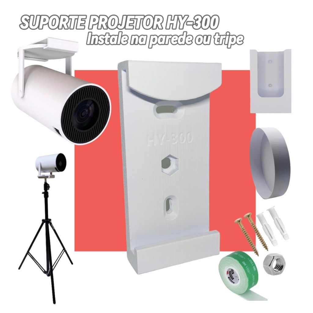 Suporte para Projetor Hy300 para Instalar na Parede, Teto ou Tripé em Oferta na Shopee