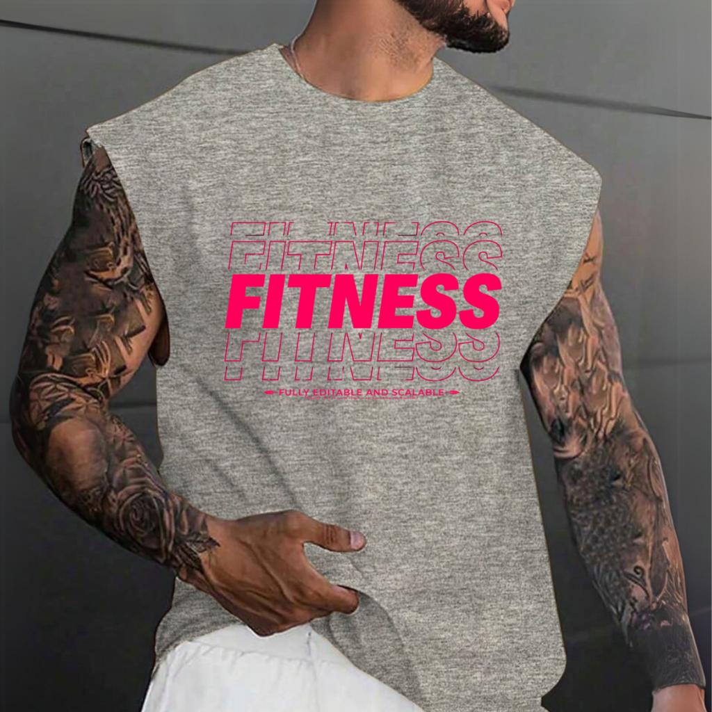 Regata Masculina Academia Fitness Estampa Premium Oversized Larga Moda Masculina Algodão