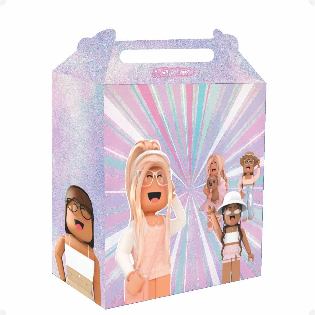 Kit Festa 10 Caixinha Caixinhas Surpresa Menina Roblox Lembrancinha Aniversário Decoração
