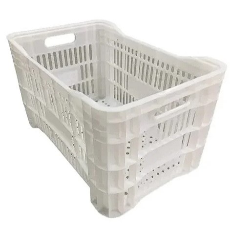 Caixa Branca Plastica Compras Hortifrúti Agrícola  Compras 46 Litros , feira, quitanda, organização, brinquedos, peças