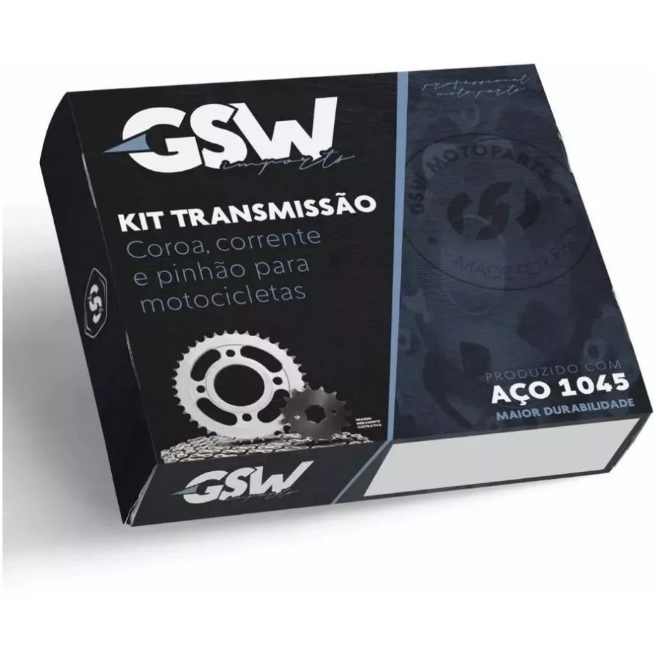 KIT Transmissão Relação AÇO1045 - Bros 150 em Oferta na Shopee