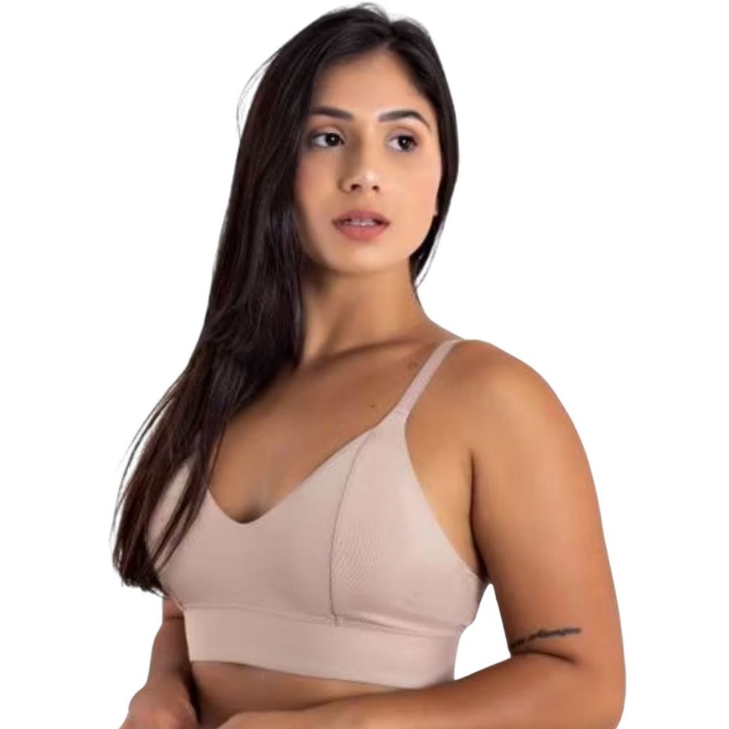 Sutia Reforçado sem Bojo Lingerie Sustentação Alça Ajustável Dia a Dia Conforto e Beleza em Oferta na Shopee
