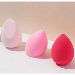 Kit 3 Esponjas Chanfradas Faciais Ruby Anjo – Para Base, Corretivo e Contorno
