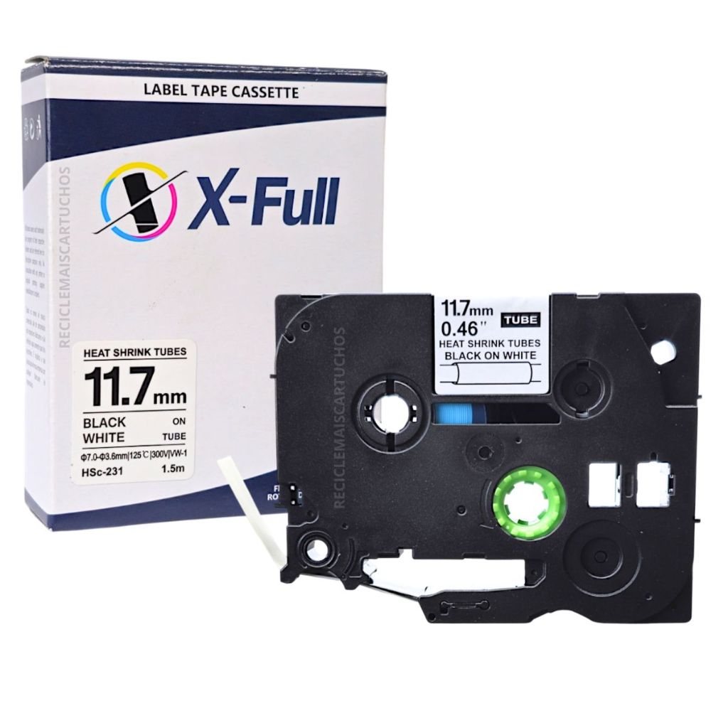 Fita Para Rotulador Tubo Termo Retrátil Hsc 231 Hsc-231 Compatível 11.7mm 1.5m
