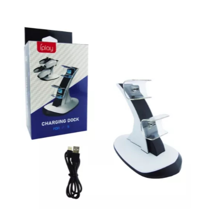 Base de carregamento de joystick com porta USB dupla modelo P5- PRETO
