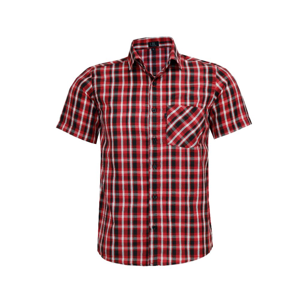 Camisa Xadrez Manga Curta Lbl Com Bolso Passa Fácil 3038