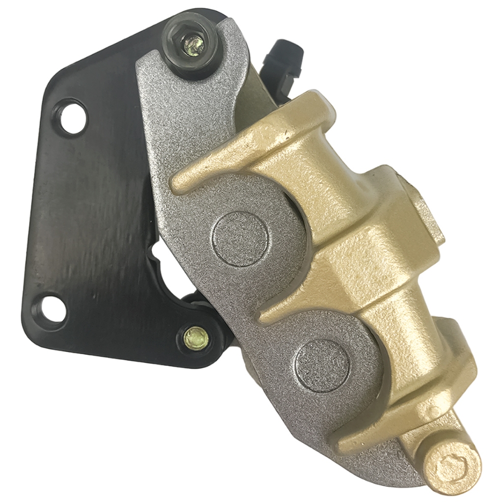 Pinça De Freio Dianteira Titan 125 2000 A 2004 Pistão Duplo Cor Dourado — imagem 2 de 2