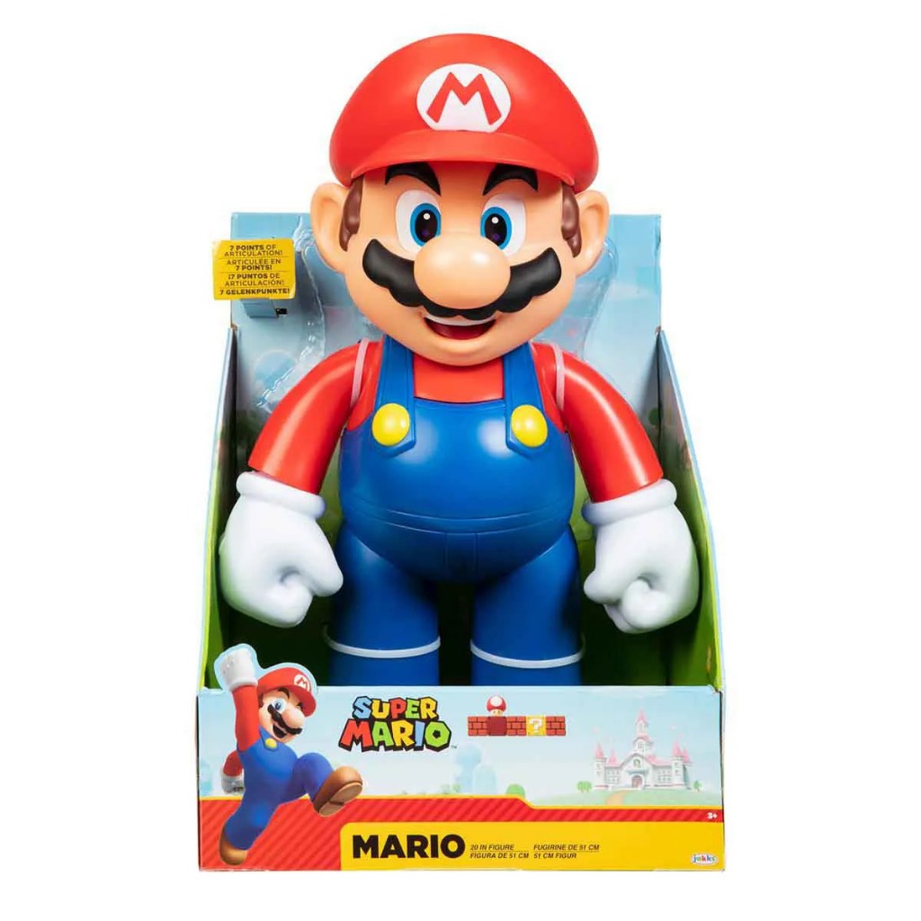 Boneco do Mario Gigante 51cm Articulado Super Mario - Sunny Brinquedos
