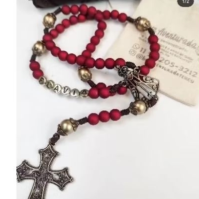 Terço Nossa senhora aparecida personalizado com 1 nome, presente personalizado, aniversário, natal, artigo religioso
