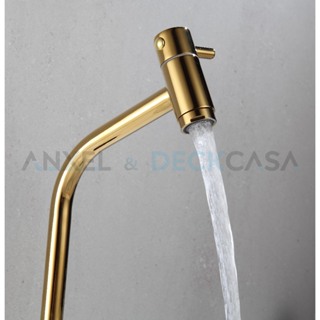 Torneira de Banheiro Dourada Link 45º Baixa 1/4 Volta DC-6611G em Oferta na Shopee