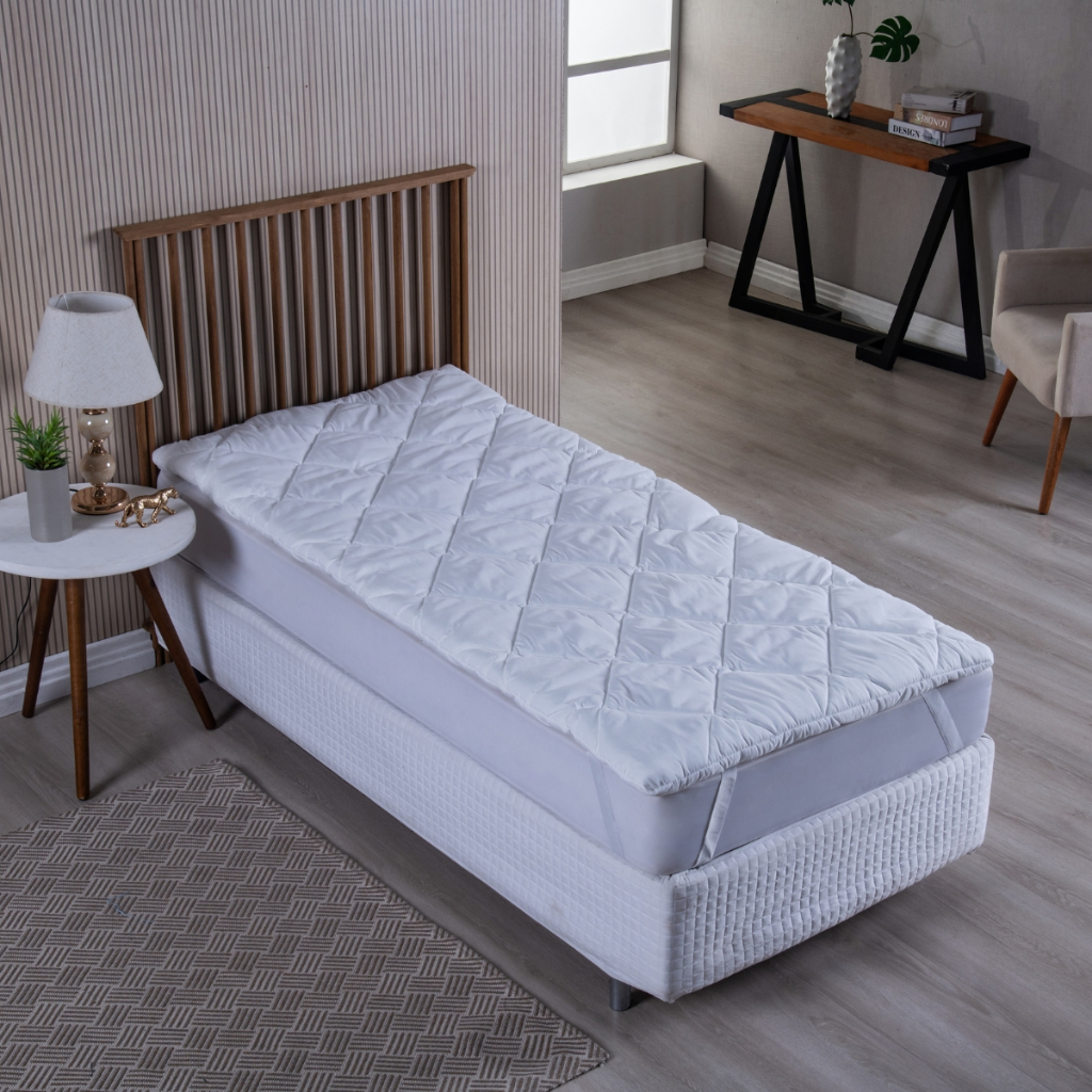 Pillow Top Solteiro 1,88 x 88 Dupla Face Branco