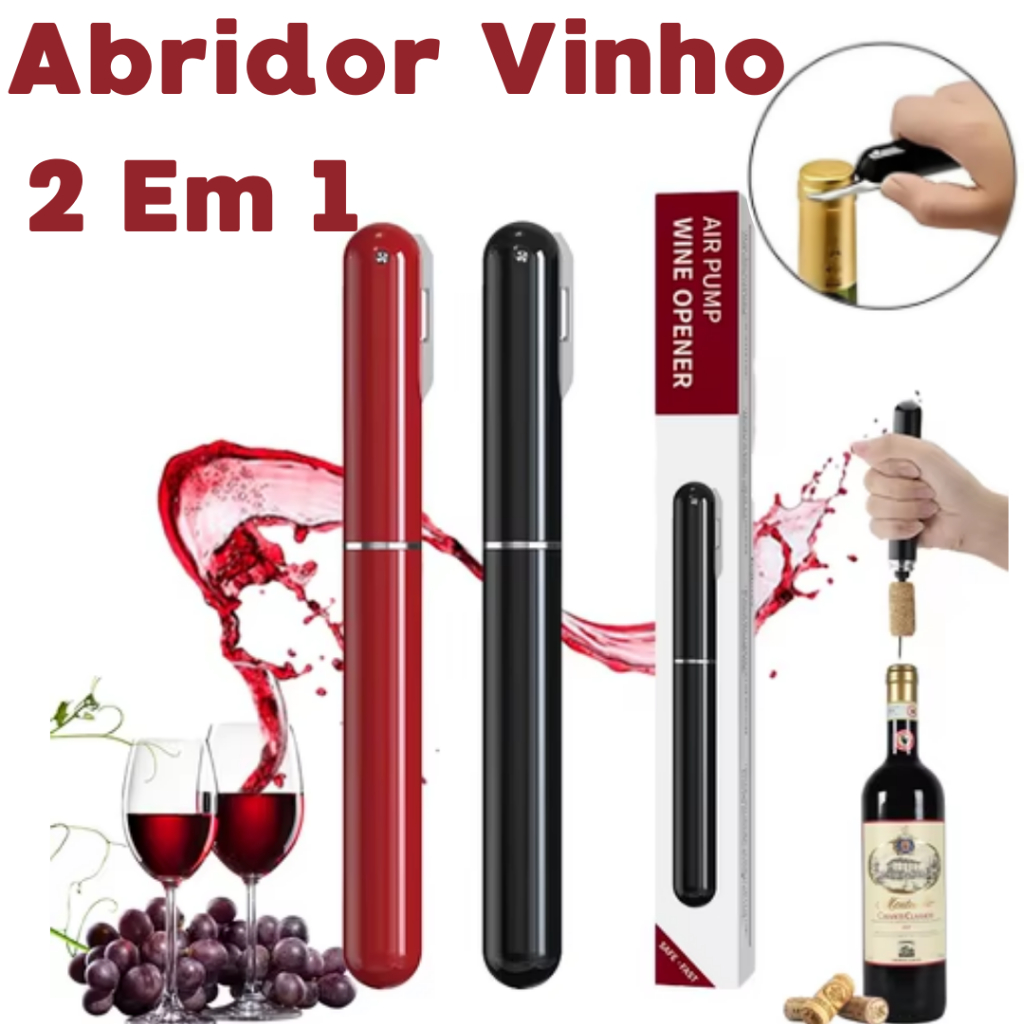 Bomba De Ar De Segurança Abridor De Garrafas De Vinho Com Cortador De Folhas Saca-Rolhas Pino De Aço Inoxidável Pressão em Oferta na Shopee