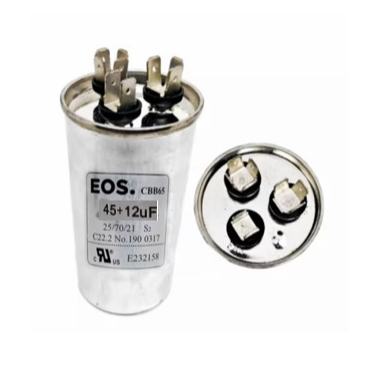 Capacitor Duplo 45+12uF 440V / 380V / 250VAC Para Ar Condicionado Split e Janela EOS 127V Universal