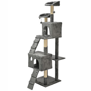 Arranhador, torre de gato grande, luxuoso, multifuncional com casas, camas, poleiros, escadas e brinquedos