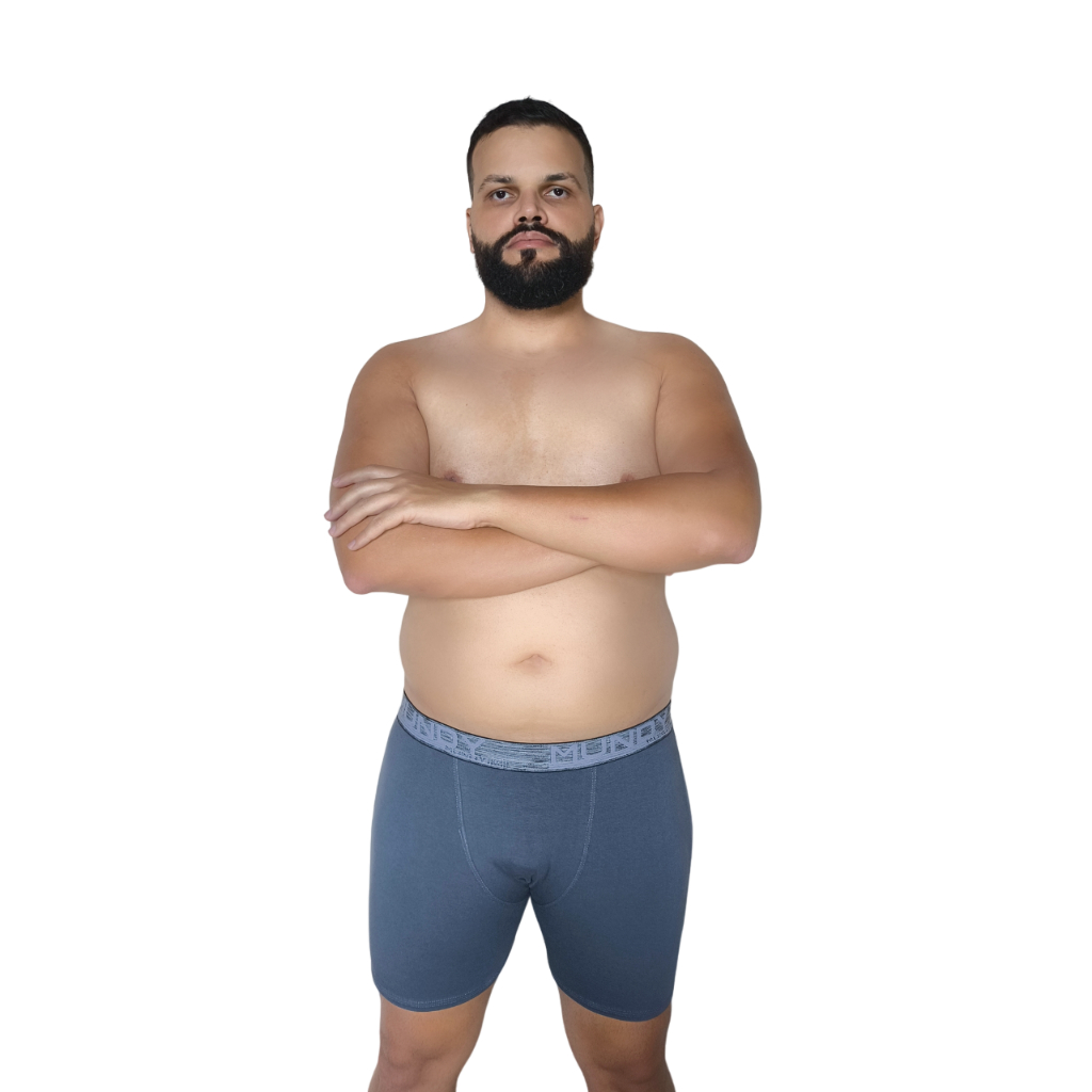 Kit 10 Cuecas de Algodão Plus Size Perna Longa Extragrande Especial