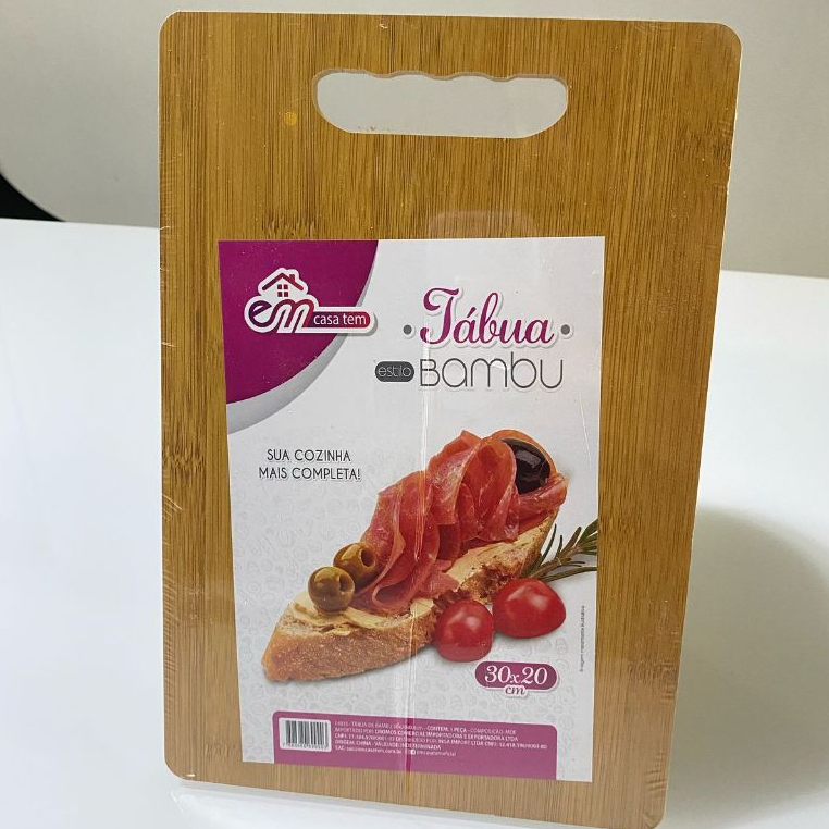Confira Tábua Bambu Corte Cozinha Churrasco Masterchef Antibacteriana 30 x 20 GRANDE