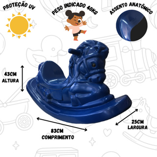 Gangorra Cavalinho Balança Criança Infantil Brinquedo Até 40kg em Oferta na Shopee