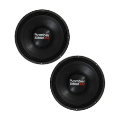 Par Alto Falante Woofer 12 Pol Bomber Atrack 550w 4 Ohms Bobina Simples