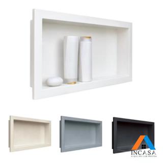 Nicho Para Banheiro Porta Shampoo Tipo Porcelanato Parede Embutir 30x60cm Cores em Oferta na Shopee