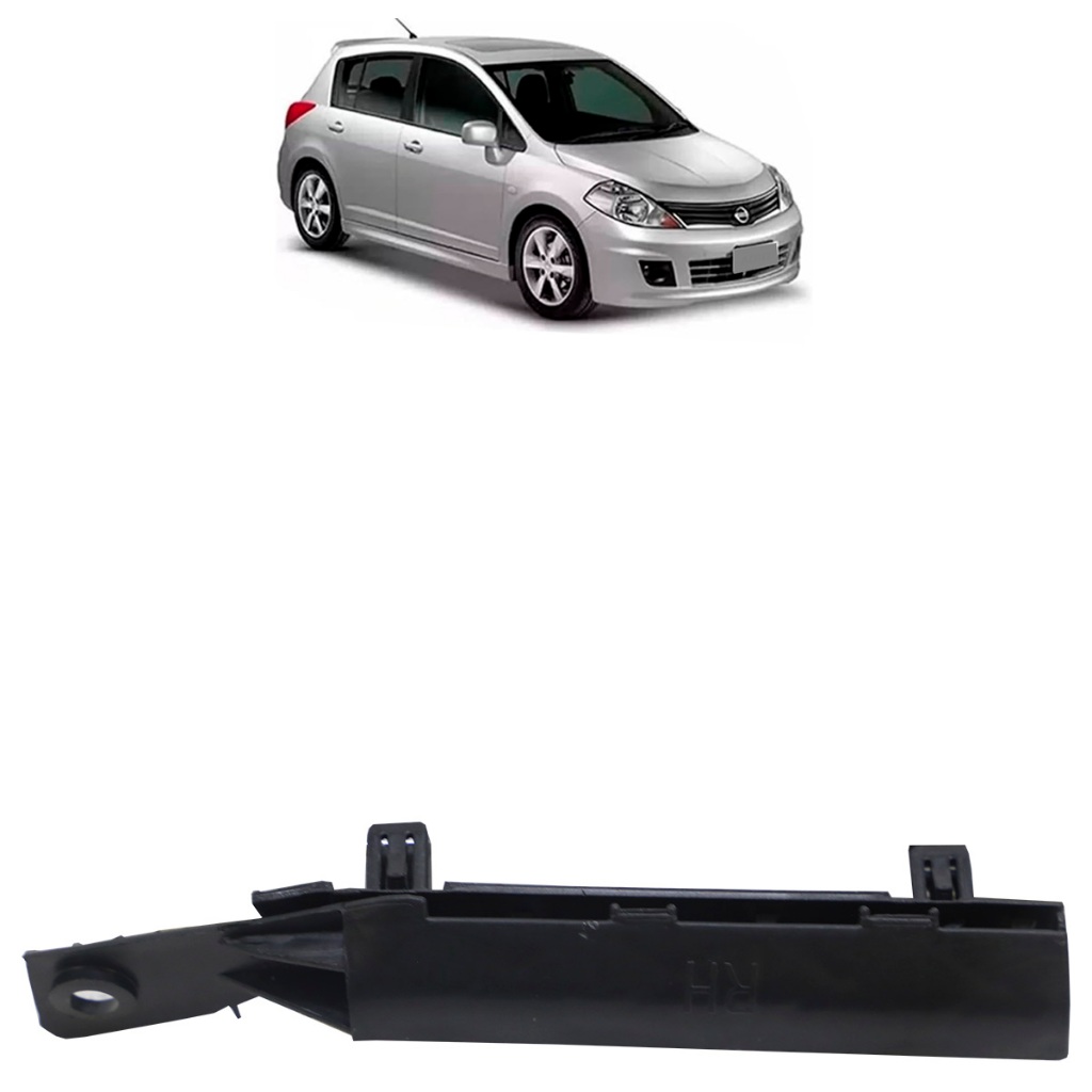 Suporte Guia Parachoque Tiida 2008 2009 2010 2011 2012 2013 Dianteiro Preto - Spare Parts and Accessories for Vehicles