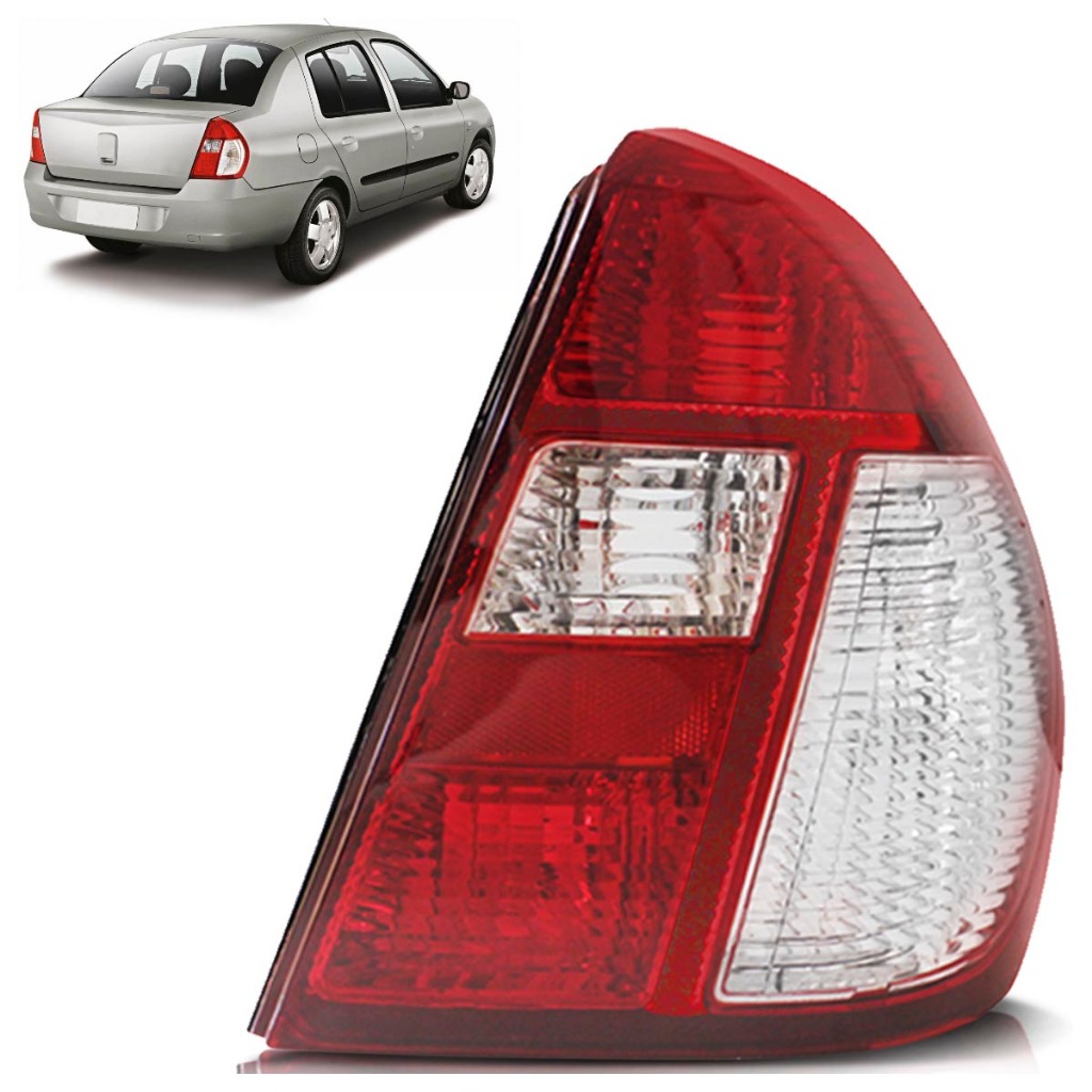 Lanterna Traseira Clio Sedan 2003 2004 2005 2006 2007 2008 2009 2010 Bicolor Lente Acrilico em Oferta na Shopee