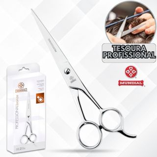 Tesoura de Cortar Cabelo Fio Laser 6 Profissional Barbeiro Cabeleireiro Mundial Aço Inox Descanso em Oferta na Shopee