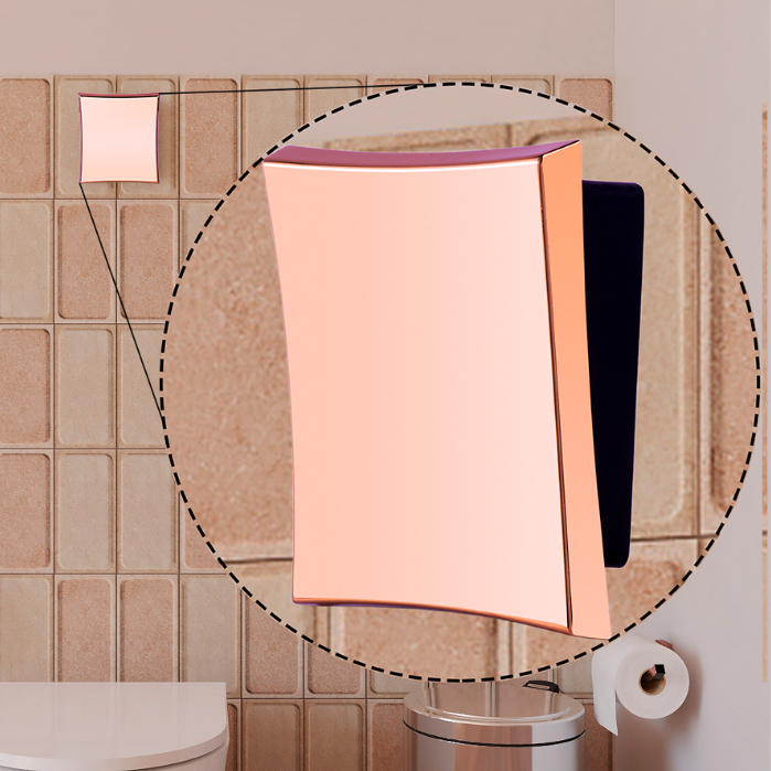 Acabamento Para Válvula De Descarga Hydra Deca Docol Banheiro Metal Super Luxo Abaulado Rose C. 5129