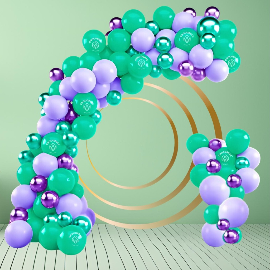 Kit 150 Balões VERDE 7”+ LILÁS 7”+ VIOLETA Metalizado 5” - Balão Bexiga Liso/Cromado P/Festas KIT81 em Oferta na Shopee